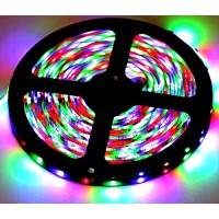 RGB-5050 (60 ламп на 1 метр) Лента 5 метров. Цветная с пультом, в силиконе (137L-6)